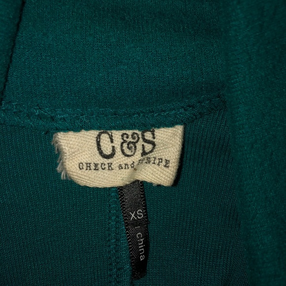 ⭐️Check and Stripe Teal Open Sweater-Extra Small⭐️ - Picture 3 of 3